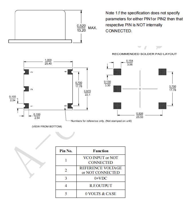 OCXO 25.4*22.1*13.2mm