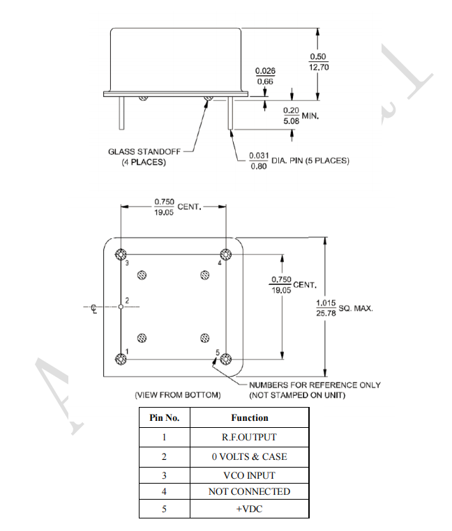 OCXO 25.4*25.4*12.8mm